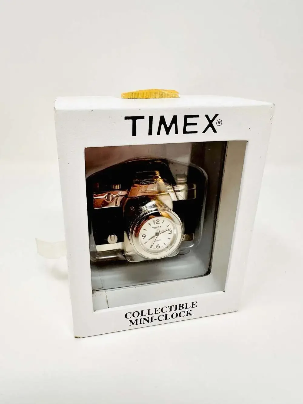 Camera Desk Clock by Timex Collectible Mini  Silver & Black Desk clock watch